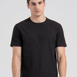 Red Tape Men Structure Round Neck Stretched T-Shirt-image-4