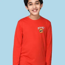 NUSYL Boys Typography Printed Cotton T-shirt-image-46