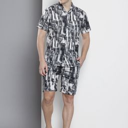 The Indian Garage Co Men Pure Cotton Printed Night suit-picture-9
