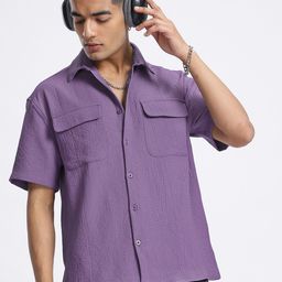 glitchez Crinkle Crew Relaxed Shirt-image-23