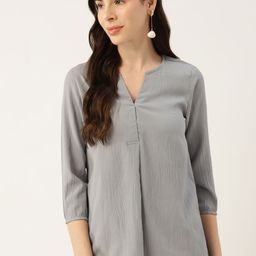 Off Label Grey Chiffon Top-picture-3