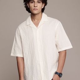 MANGO MAN Textured Casual Shirt-image-54