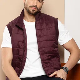 INVICTUS Mock Collar Sleeveless Padded Jacket-27
