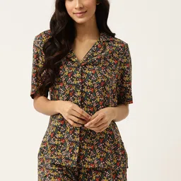 ETC Women Black & Red Printed Night suit-picture-24