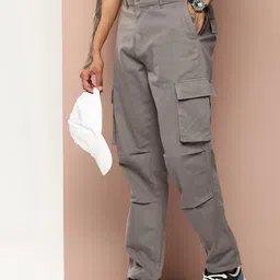 Harvard Men Slim Fit Mid Rise Cargos Trousers-image-16