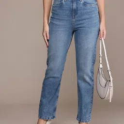 French Connection Women Straight Fit Light Fade Stretchable Jeans-image-44