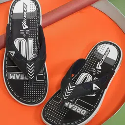 IMPAKTO Men Navy Blue & White Printed Comfort Sandals-image-27
