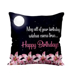 ME & YOU Blue & Pink Printed Microfibre Filled Cushion-image-26