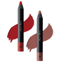ME-ON Photoface Set Of 2 Non Transfer Lip Crayon Lipstick 3.6g Each - Shades 02 & 21-5