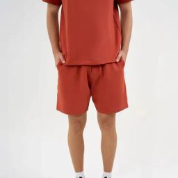 Dcyphr Orange Cotton Regular Fit Shorts-image-103