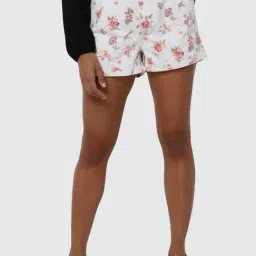 American Eagle Outfitters White Cotton Floral Print Shorts-image-30