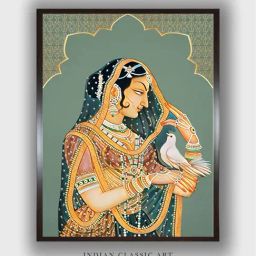 Indian Classic Art Multicolor Canvas Abstract Wall Art-31