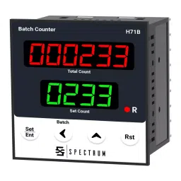 Spectrum Digital Batch Counter, H71B 72x72 mm Size 68x68 mm Panel Cutout-56