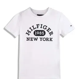 Tommy Hilfiger White Printed Cotton Jersey Boys T-Shirt-11