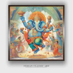 Indian Classic Art Multicolor Canvas Abstract Wall Art-image-27