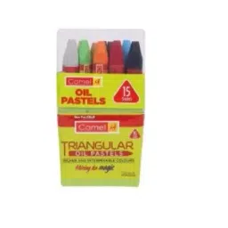 Camlin Camel Triangular Oil Pastel-15 Shades,Pack of 3-46