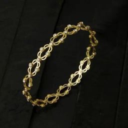 Peora Gold Cubic Zirconia Studded Flexible fit Bracelets-image-22