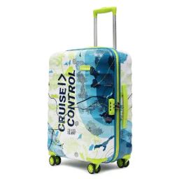 Uppercase Blue Printed Hard Cabin Trolley Bag-picture-44