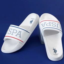 U.S. Polo Assn. Men's CLOYEE 5.0 White Slides-18