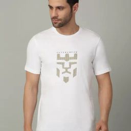 Louis Stitch White Cotton Regular Fit Printed T-Shirt-image-45