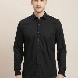 Turtle Black Cotton Slim Fit Shirt-image-95