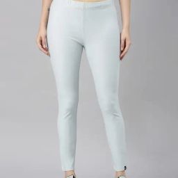 TWIN BIRDS Blue Solid Jeggings-image-68