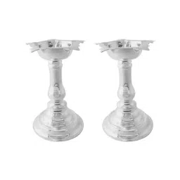 Sri Jagdamba Pearls 0.8 Silver Diya - Set of 2-10