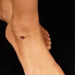 Abdesigns Gold-Tone Plated Enchanting Pachi Kundan Classic Anklets-10