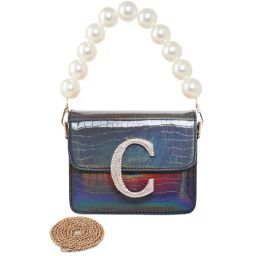 Esbeda Navy Textured Small Sling Handbag-image-44