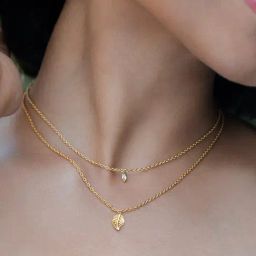 Shaya 92.5 Sterling Silver Be Nice or Leaf Necklace for Women-image-14