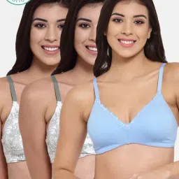Inner Sense Multicolor Non Wired Padded Bralette Bra (Pack Of 3)-image-17