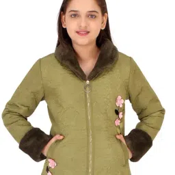 Cutecumber Kids Green Applique Jacket-image-80