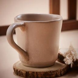 Fabindia Ayira Basic Taupe Ceramic Coffee Mug-image-34