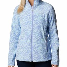 Columbia Blue Full Sleeve Fast Trek Jacket-image-58