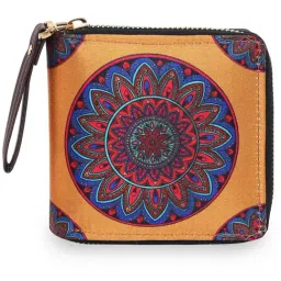 Sabhyata Mandala Multicolor Printed Small Bi-Fold Wallet for Women-5