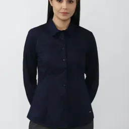 Van Heusen Navy Regular Fit Shirt-image-56