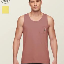 XYXX Yellow & Light Brown Regular Fit Vest - Pack of 2-image-71