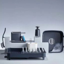 Joseph Joseph Grey Plastic Kitchen Sink Caddy With Sponge Holder-image-62