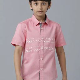 Under Fourteen Only Kids Peach Printed Shirt-image-20