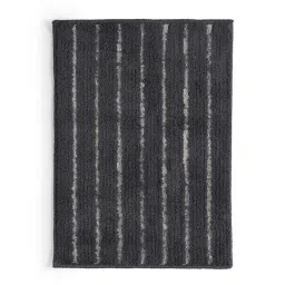 Saral Home Champs Black & White Microfibre Antiskid & Washable Bath Mat-image-34