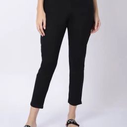 Cantabil Black Elasticated Pants-image-8
