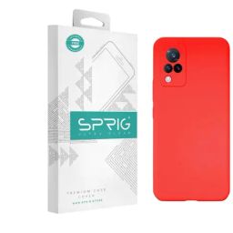 Sprig Liquid Silicone Back Cover for Vivo V21 5G (Red)-image-20