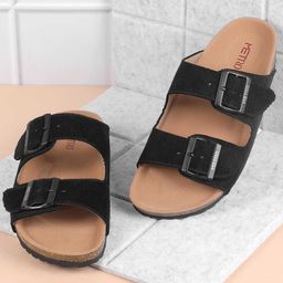 Metro Women Open Toe Flats with Buckles-22