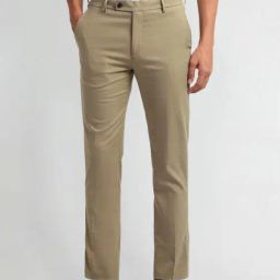 Arrow Brown Slim Fit Checks Trousers-picture-16