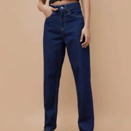 Ginger By Lifestyle Dark Blue Cotton Regular Fit Jeans-image-81