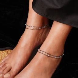 Abdesigns Silver Enchanting Layered Evil Anklets-27