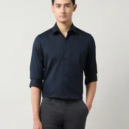 Arrow Blue Slim Fit Striped Formal Shirt-picture-20