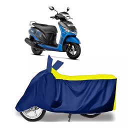 Auto Pearl Two Wheeler Cover for Yamaha Alpha BS6 - Yellow, Blue-image-47