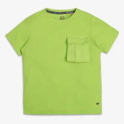 Ed-a-Mamma Kids Green Solid T-Shirt-16