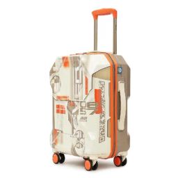 Uppercase Taupe Printed Hard Cabin Trolley Bag-picture-43